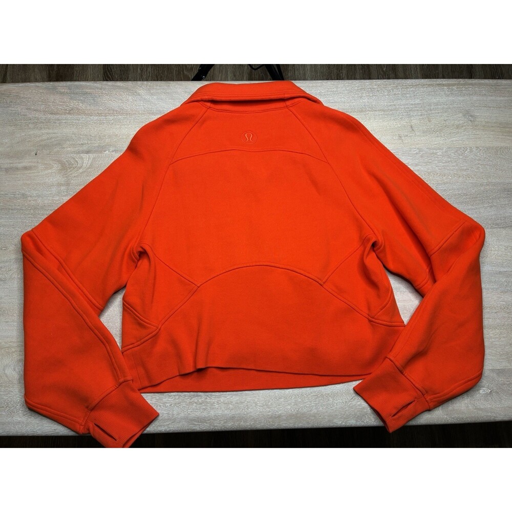 Lululemon Scuba Oversized Funnel Neck Half Zip Solar Orange Size XS/S - Picture 6 of 7